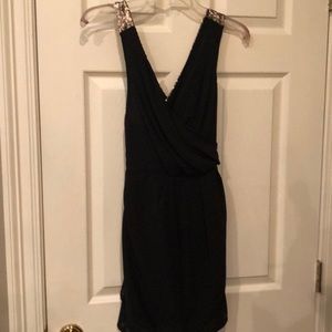 Black fit and flare dress